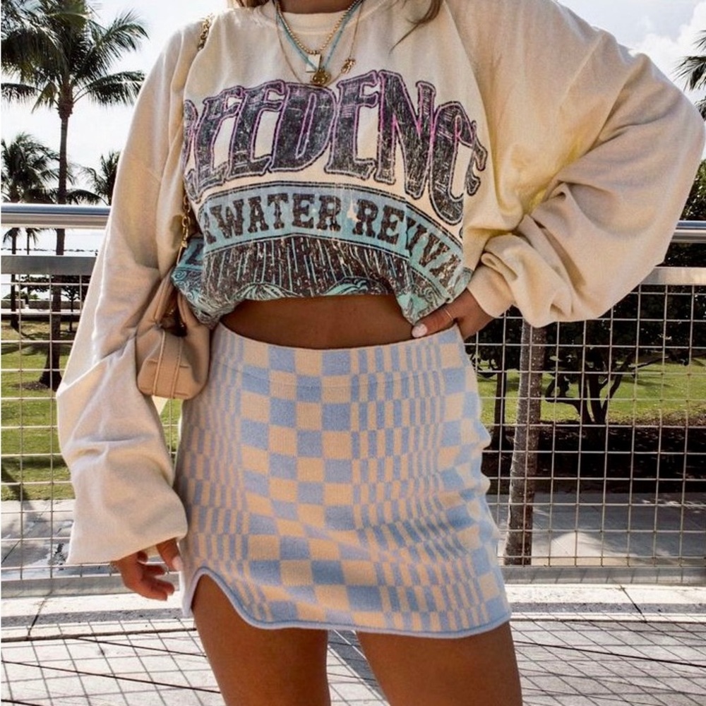 UO Checkered Mini skirt